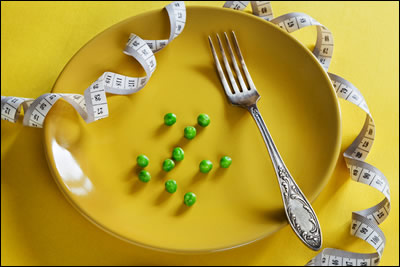 Peas and Tape Measure on a Plate